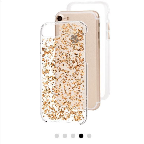 Case-Mate Karat Rose Gold Case iPhone 6 6s 7 8 + Glass Screen Protector (2) - Picture 8 of 9